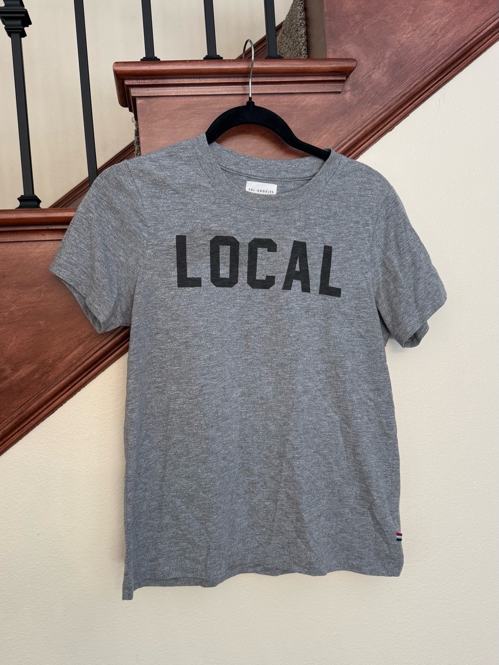 Sol Angeles Gray Tee with Black LOCAL Graphic